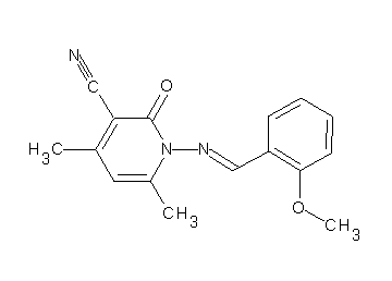 1-[(2-methoxybenzylidene)amino]-4,6-dimethyl-2-oxo-1,2-dihydro-3-pyridinecarbonitrile