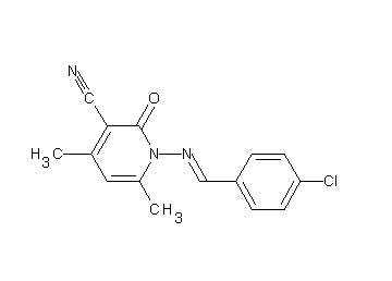 1-[(4-chlorobenzylidene)amino]-4,6-dimethyl-2-oxo-1,2-dihydro-3-pyridinecarbonitrile