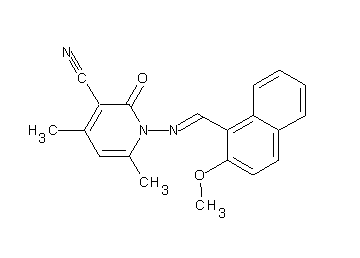 1-{[(2-methoxy-1-naphthyl)methylene]amino}-4,6-dimethyl-2-oxo-1,2-dihydro-3-pyridinecarbonitrile