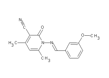 1-[(3-methoxybenzylidene)amino]-4,6-dimethyl-2-oxo-1,2-dihydro-3-pyridinecarbonitrile