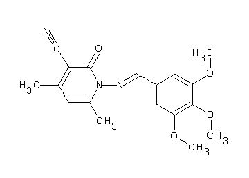 4,6-dimethyl-2-oxo-1-[(3,4,5-trimethoxybenzylidene)amino]-1,2-dihydro-3-pyridinecarbonitrile