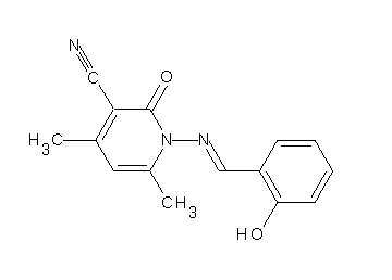 1-[(2-hydroxybenzylidene)amino]-4,6-dimethyl-2-oxo-1,2-dihydro-3-pyridinecarbonitrile