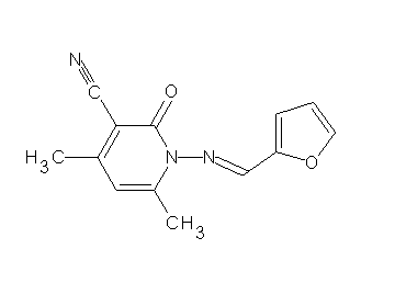 1-[(2-furylmethylene)amino]-4,6-dimethyl-2-oxo-1,2-dihydro-3-pyridinecarbonitrile