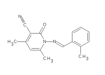 4,6-dimethyl-1-[(2-methylbenzylidene)amino]-2-oxo-1,2-dihydro-3-pyridinecarbonitrile