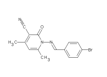 1-[(4-bromobenzylidene)amino]-4,6-dimethyl-2-oxo-1,2-dihydro-3-pyridinecarbonitrile