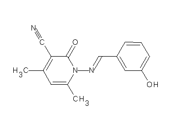 1-[(3-hydroxybenzylidene)amino]-4,6-dimethyl-2-oxo-1,2-dihydro-3-pyridinecarbonitrile