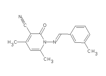 4,6-dimethyl-1-[(3-methylbenzylidene)amino]-2-oxo-1,2-dihydro-3-pyridinecarbonitrile