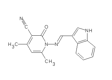 1-[(1H-indol-3-ylmethylene)amino]-4,6-dimethyl-2-oxo-1,2-dihydro-3-pyridinecarbonitrile - Click Image to Close