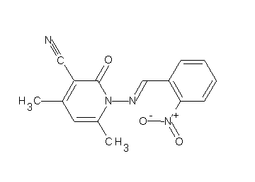 4,6-dimethyl-1-[(2-nitrobenzylidene)amino]-2-oxo-1,2-dihydro-3-pyridinecarbonitrile