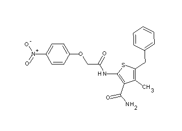 5-benzyl-4-methyl-2-{[(4-nitrophenoxy)acetyl]amino}-3-thiophenecarboxamide - Click Image to Close