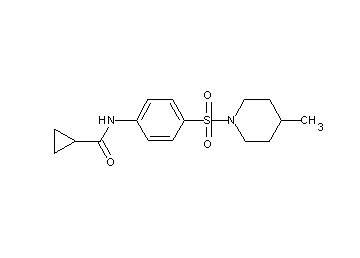 N-{4-[(4-methyl-1-piperidinyl)sulfonyl]phenyl}cyclopropanecarboxamide