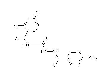 2,4-dichloro-N-{[2-(4-methylbenzoyl)hydrazino]carbonothioyl}benzamide