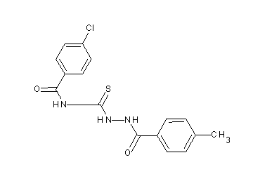 4-chloro-N-{[2-(4-methylbenzoyl)hydrazino]carbonothioyl}benzamide