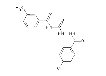N-{[2-(4-chlorobenzoyl)hydrazino]carbonothioyl}-3-methylbenzamide