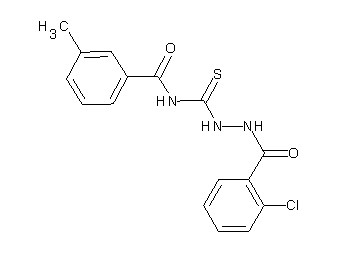 N-{[2-(2-chlorobenzoyl)hydrazino]carbonothioyl}-3-methylbenzamide