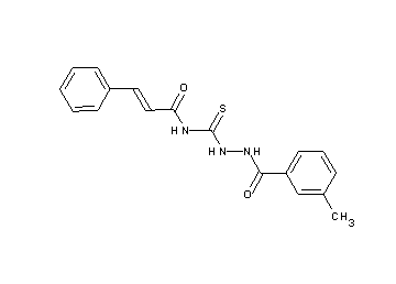 N-{[2-(3-methylbenzoyl)hydrazino]carbonothioyl}-3-phenylacrylamide