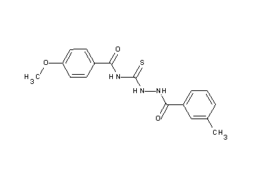 4-methoxy-N-{[2-(3-methylbenzoyl)hydrazino]carbonothioyl}benzamide