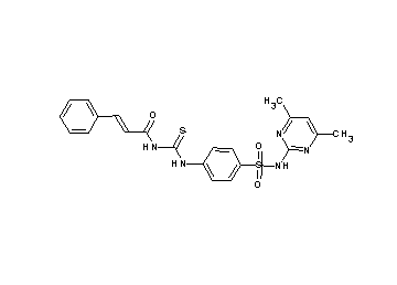 N-{[(4-{[(4,6-dimethyl-2-pyrimidinyl)amino]sulfonyl}phenyl)amino]carbonothioyl}-3-phenylacrylamide