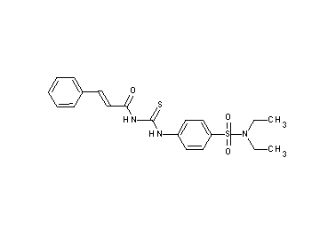 N-[({4-[(diethylamino)sulfonyl]phenyl}amino)carbonothioyl]-3-phenylacrylamide
