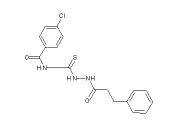 4-chloro-N-{[2-(3-phenylpropanoyl)hydrazino]carbonothioyl}benzamide