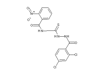 N-{[2-(2,4-dichlorobenzoyl)hydrazino]carbonothioyl}-2-nitrobenzamide