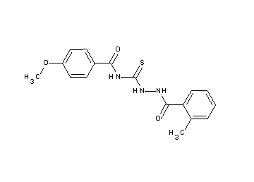 4-methoxy-N-{[2-(2-methylbenzoyl)hydrazino]carbonothioyl}benzamide