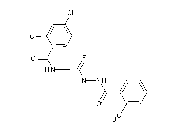 2,4-dichloro-N-{[2-(2-methylbenzoyl)hydrazino]carbonothioyl}benzamide - Click Image to Close