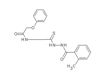 N-{[2-(2-methylbenzoyl)hydrazino]carbonothioyl}-2-phenoxyacetamide