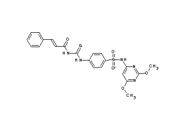 N-{[(4-{[(2,6-dimethoxy-4-pyrimidinyl)amino]sulfonyl}phenyl)amino]carbonothioyl}-3-phenylacrylamide