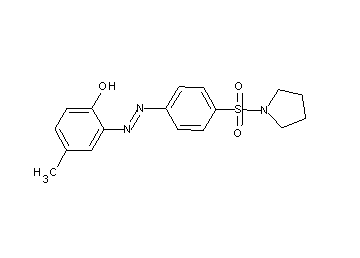 4-methyl-2-{[4-(1-pyrrolidinylsulfonyl)phenyl]diazenyl}phenol