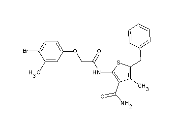 5-benzyl-2-{[(4-bromo-3-methylphenoxy)acetyl]amino}-4-methyl-3-thiophenecarboxamide