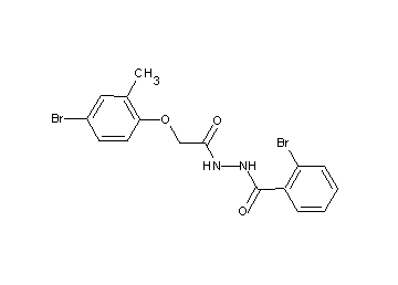 2-bromo-N'-[(4-bromo-2-methylphenoxy)acetyl]benzohydrazide