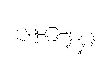2-chloro-N-[4-(1-pyrrolidinylsulfonyl)phenyl]benzamide