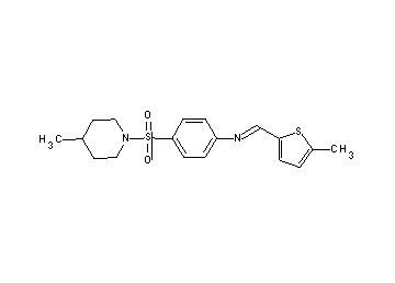 4-[(4-methyl-1-piperidinyl)sulfonyl]-N-[(5-methyl-2-thienyl)methylene]aniline