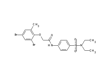 2-(2,4-dibromo-6-methylphenoxy)-N-{4-[(diethylamino)sulfonyl]phenyl}acetamide