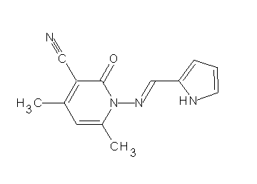 4,6-dimethyl-2-oxo-1-[(1H-pyrrol-2-ylmethylene)amino]-1,2-dihydro-3-pyridinecarbonitrile - Click Image to Close