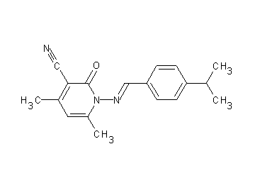 1-[(4-isopropylbenzylidene)amino]-4,6-dimethyl-2-oxo-1,2-dihydro-3-pyridinecarbonitrile - Click Image to Close
