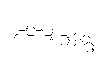 N-[4-(2,3-dihydro-1H-indol-1-ylsulfonyl)phenyl]-2-(4-ethylphenoxy)acetamide