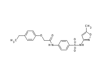 2-(4-ethylphenoxy)-N-(4-{[(5-methyl-3-isoxazolyl)amino]sulfonyl}phenyl)acetamide