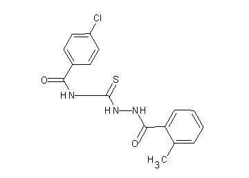 4-chloro-N-{[2-(2-methylbenzoyl)hydrazino]carbonothioyl}benzamide