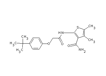 2-{[(4-tert-butylphenoxy)acetyl]amino}-4,5-dimethyl-3-thiophenecarboxamide