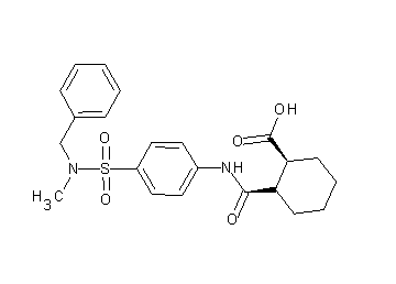 2-{[(4-{[benzyl(methyl)amino]sulfonyl}phenyl)amino]carbonyl}cyclohexanecarboxylic acid