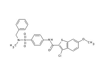 N-(4-{[benzyl(methyl)amino]sulfonyl}phenyl)-3-chloro-6-methoxy-1-benzothiophene-2-carboxamide