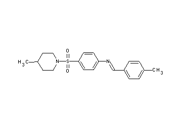 N-(4-methylbenzylidene)-4-[(4-methyl-1-piperidinyl)sulfonyl]aniline