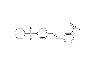 N-(3-nitrobenzylidene)-4-(1-piperidinylsulfonyl)aniline N-(3-nitrobenzylidene)-4-(1-piperidinylsulfonyl)aniline
