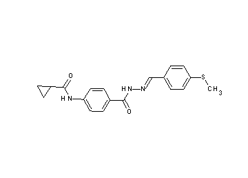 N-[4-({2-[4-(methylsulfanyl)benzylidene]hydrazino}carbonyl)phenyl]cyclopropanecarboxamide - Click Image to Close