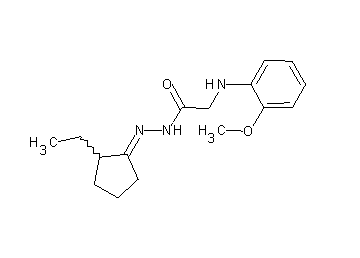 N'-(2-ethylcyclopentylidene)-2-[(2-methoxyphenyl)amino]acetohydrazide (non-preferred name)