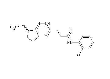 N-(2-chlorophenyl)-4-[2-(2-ethylcyclopentylidene)hydrazino]-4-oxobutanamide