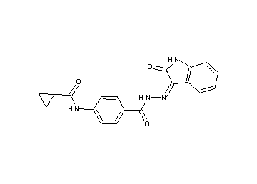 N-(4-{[2-(2-oxo-1,2-dihydro-3H-indol-3-ylidene)hydrazino]carbonyl}phenyl)cyclopropanecarboxamide