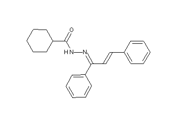 N'-(1,3-diphenyl-2-propen-1-ylidene)cyclohexanecarbohydrazide - Click Image to Close